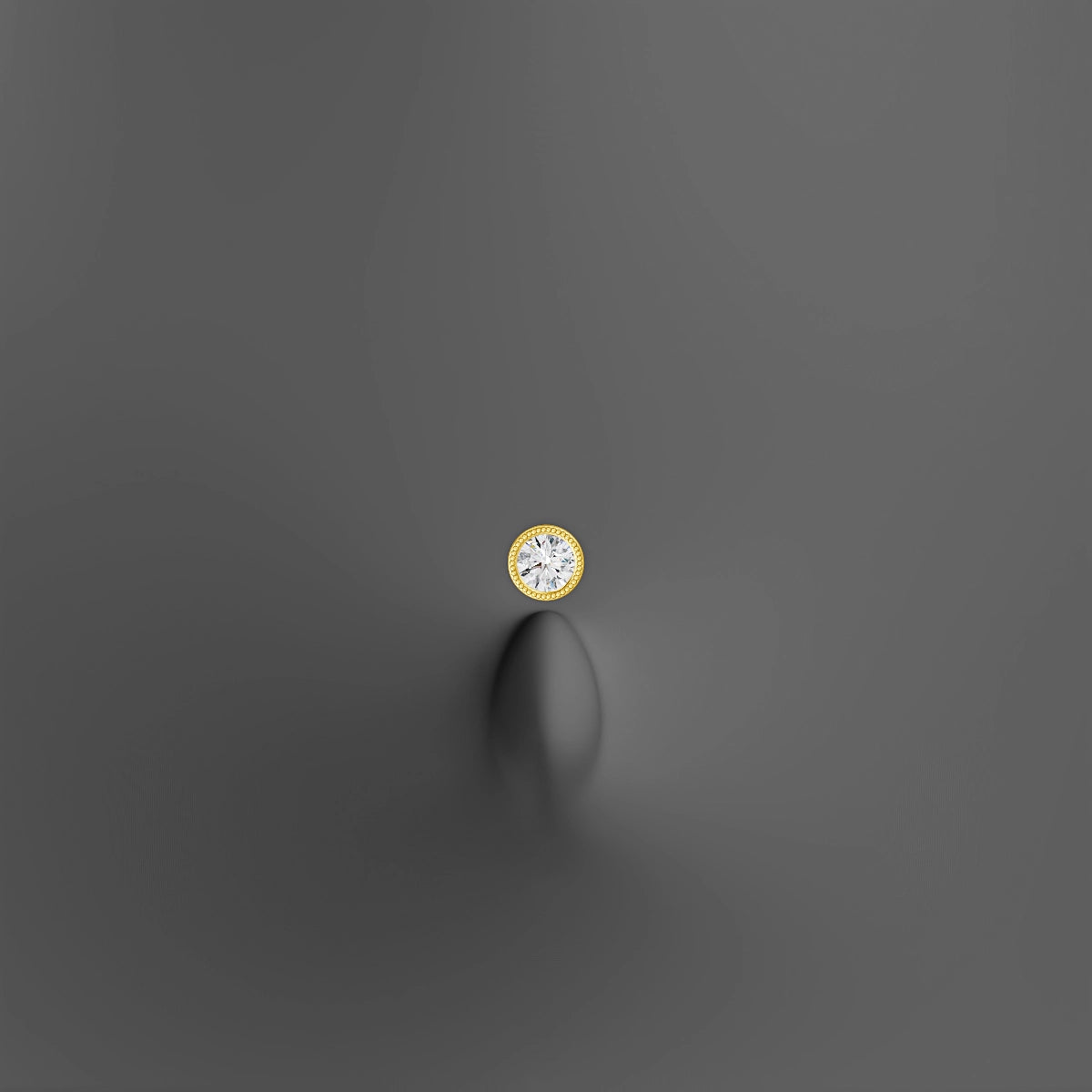 Aya | 18k Yellow Gold 4.5 mm 6 mm Round Diamond Floating Navel Piercing