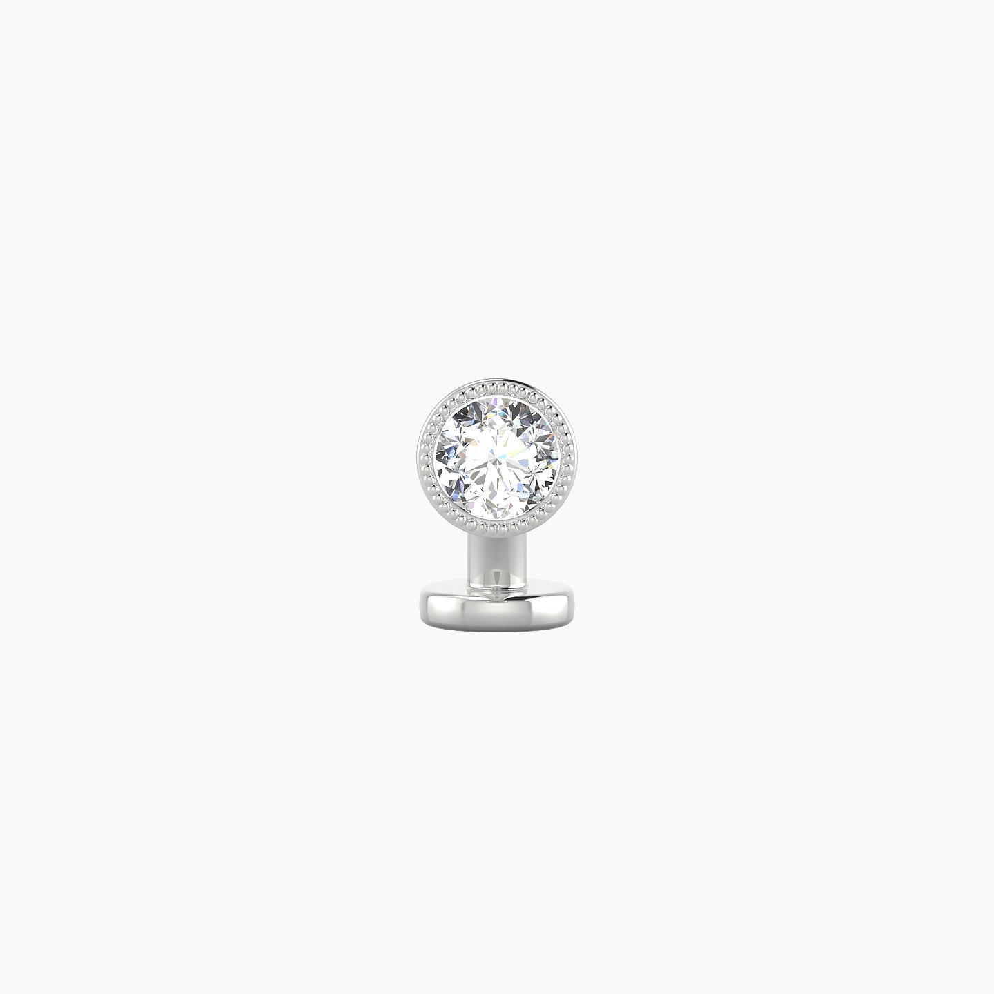 Aya | 18k White Gold 4.5 mm 6 mm Round Diamond Floating Navel Piercing