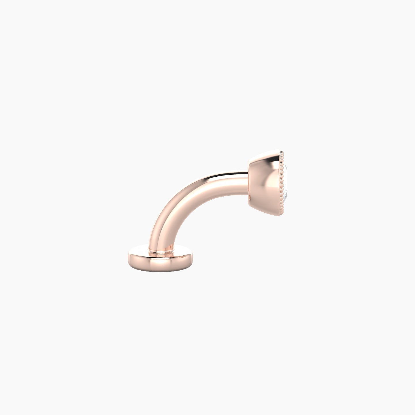 Aya | 18k Rose Gold 4.5 mm 6 mm Round Diamond Floating Navel Piercing