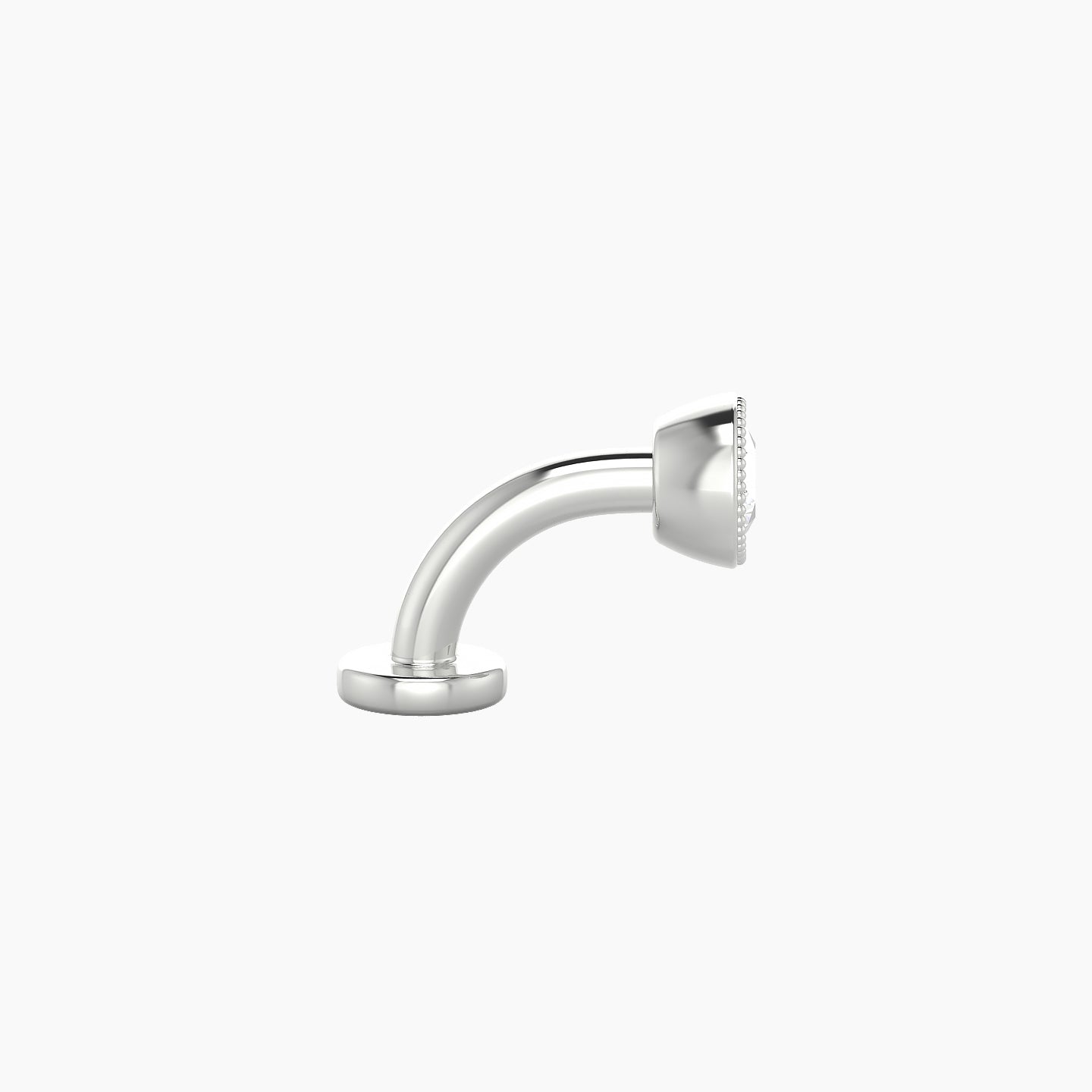 Aya | 18k White Gold 4.5 mm 6 mm Round Diamond Floating Navel Piercing