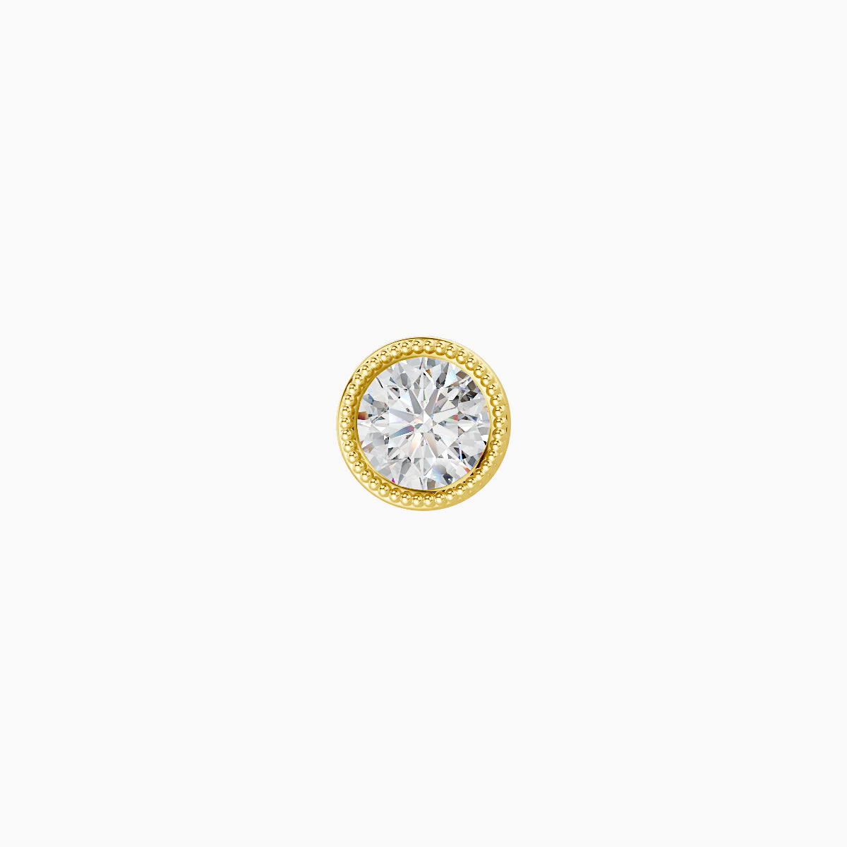 Aya | 18k Yellow Gold 4.5 mm 8 mm Round Diamond Nose Piercing