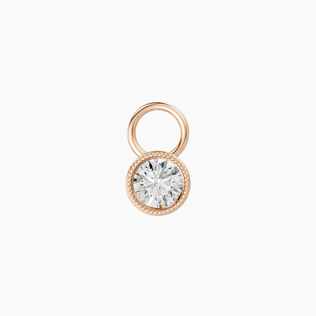 Aya | 18k Rose Gold 4.5 mm Round Diamond Charm