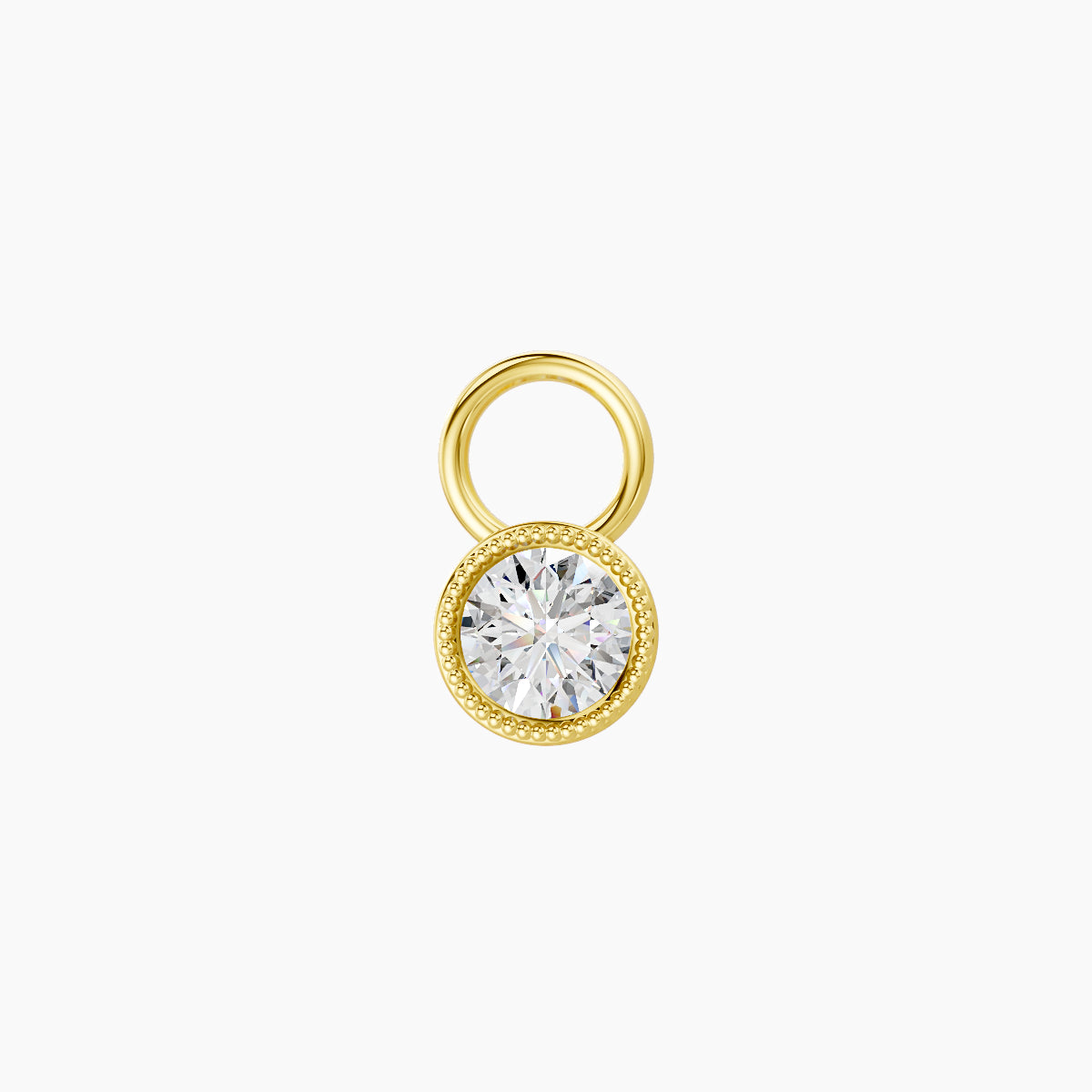 Aya | 18k Yellow Gold 4.5 mm Round Diamond Charm