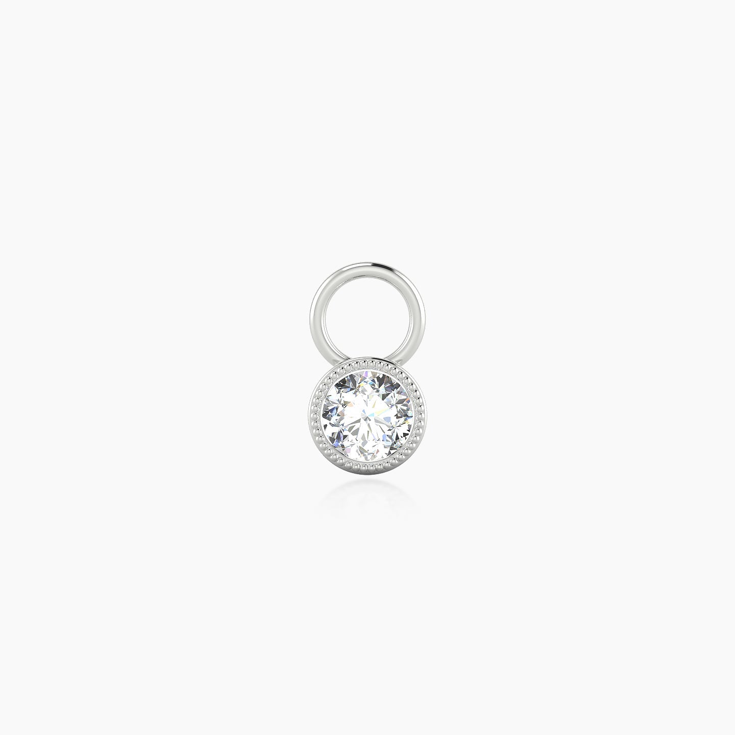 Aya | 18k White Gold 4.5 mm Round Diamond Charm