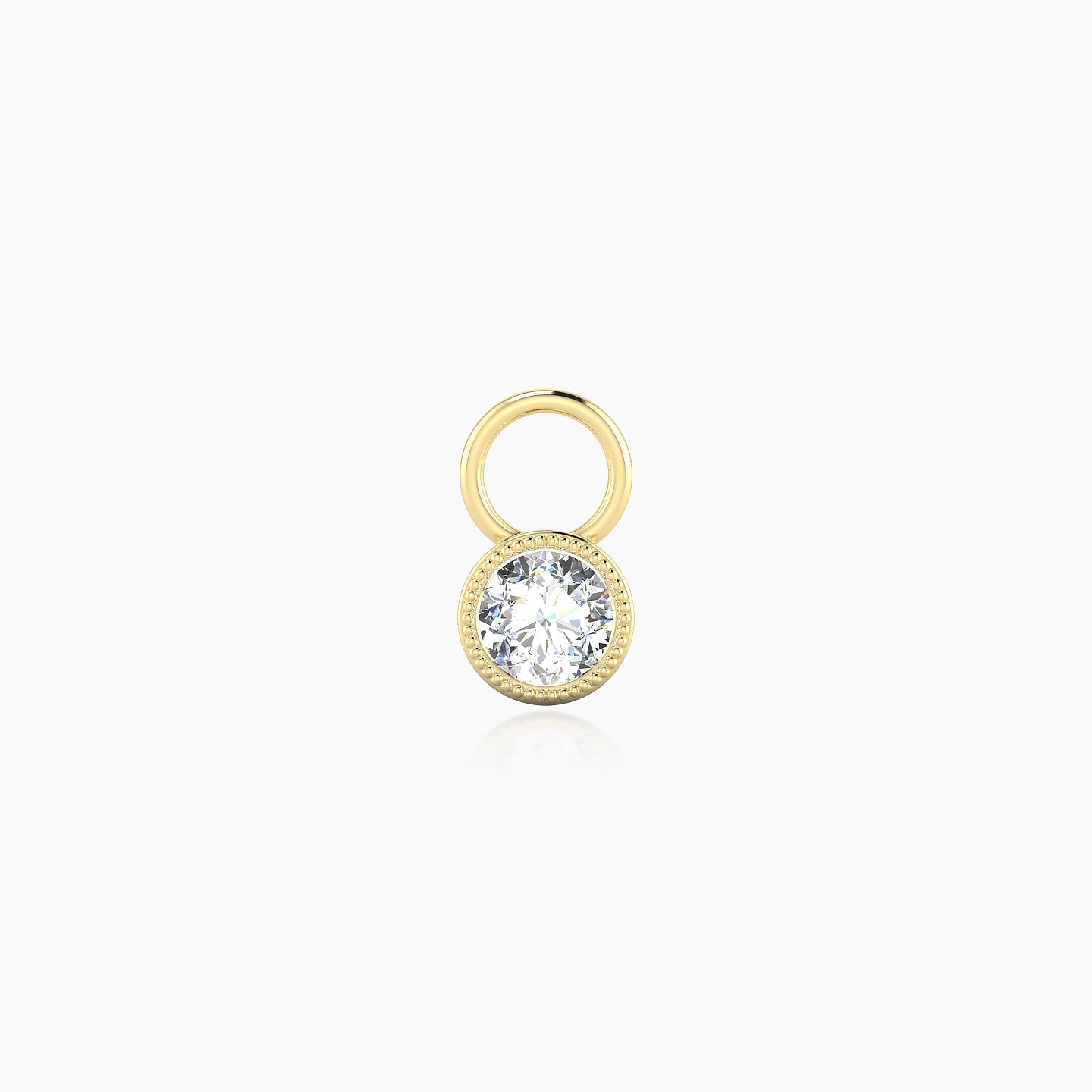 Aya | 18k Yellow Gold 4.5 mm Round Diamond Charm