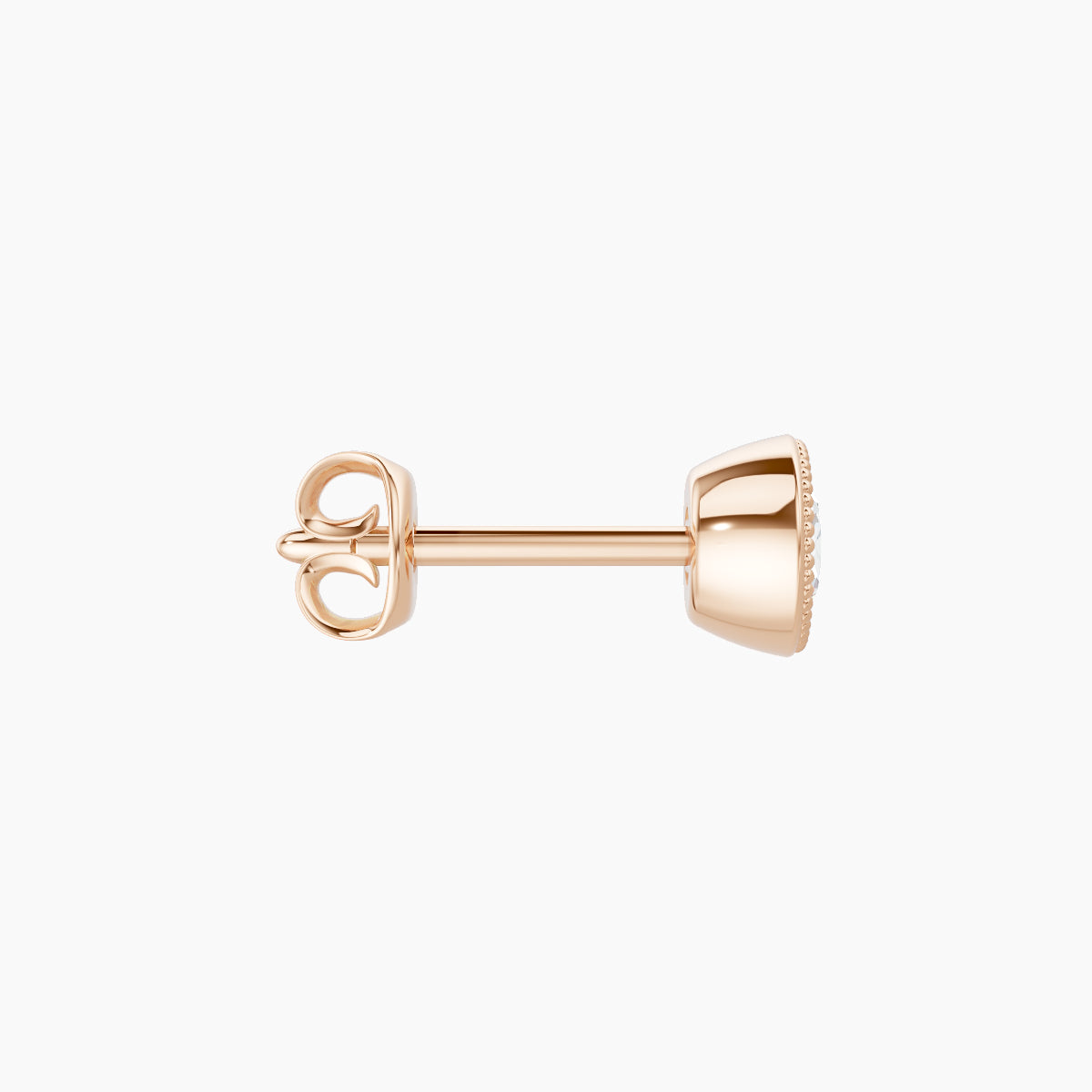Aya | 18k Rose Gold 4.5 mm Round Diamond Earring