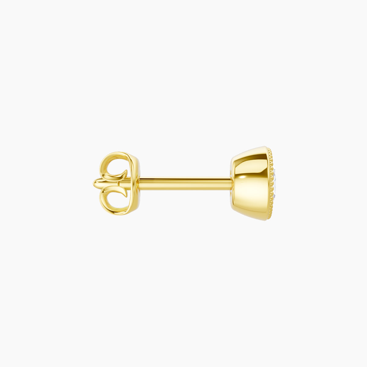 Aya | 18k Yellow Gold 4.5 mm Round Diamond Earring