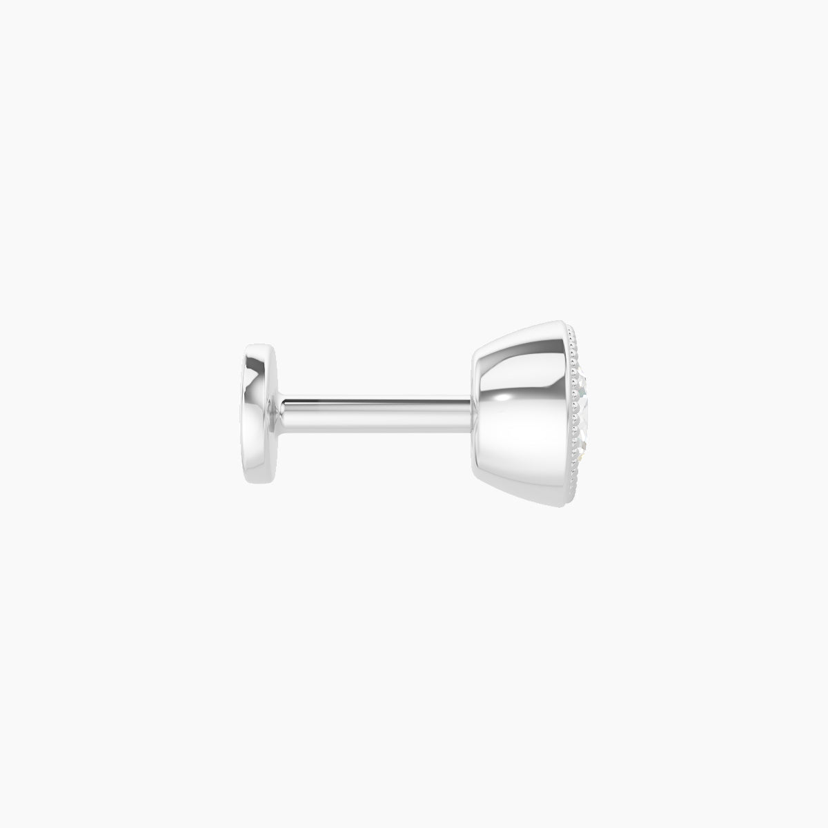 Aya | 18k White Gold 5 mm 5 mm Round Diamond Nose Piercing