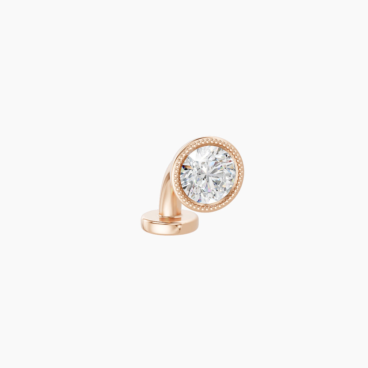 Aya | 18k Rose Gold 5 mm 6 mm Round Diamond Floating Navel Piercing