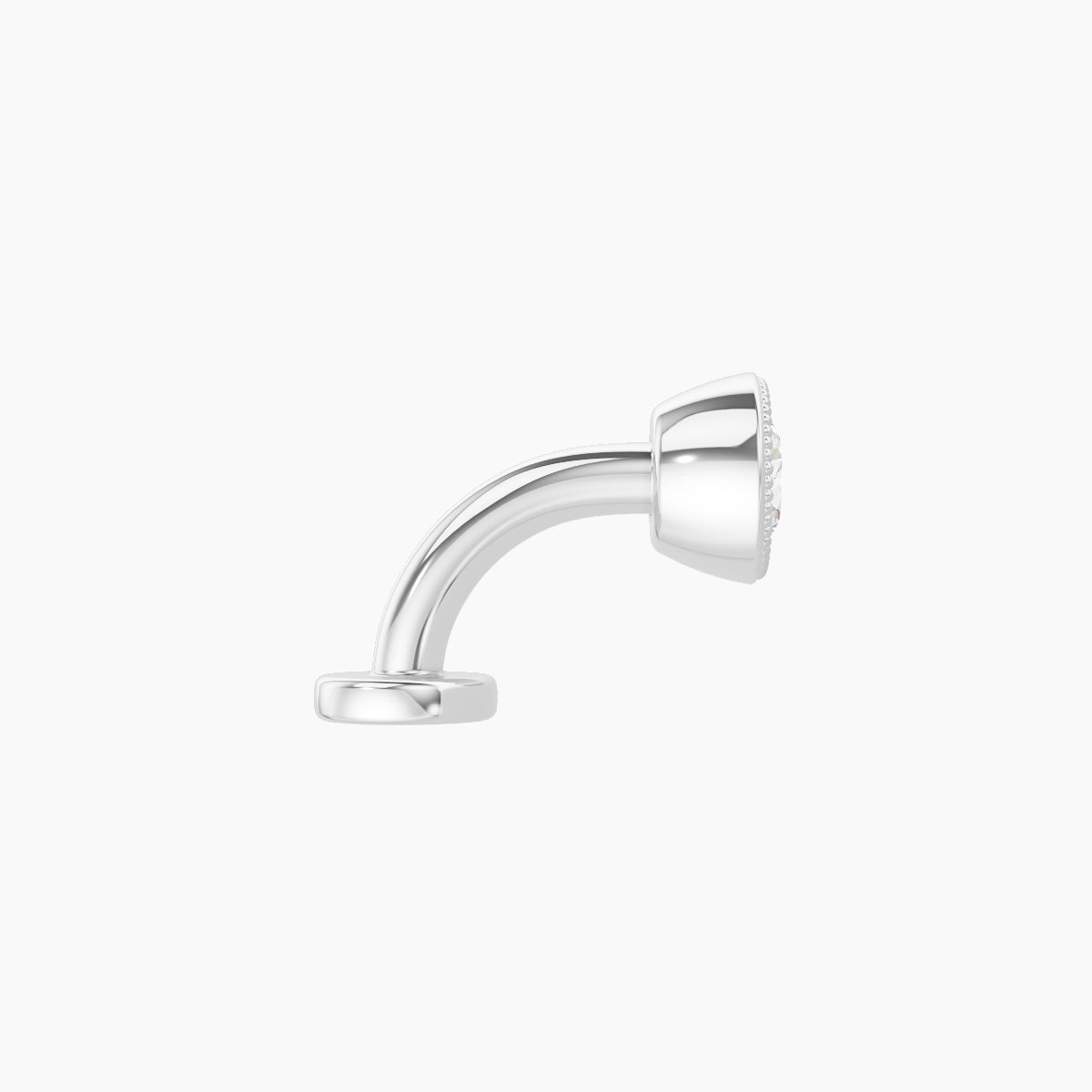 Aya | 18k White Gold 5 mm 6 mm Round Diamond Floating Navel Piercing