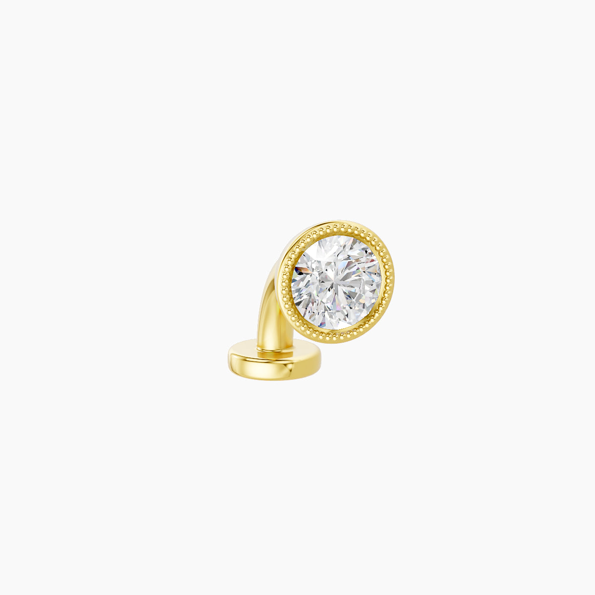 Aya | 18k Yellow Gold 5 mm 6 mm Round Diamond Floating Navel Piercing