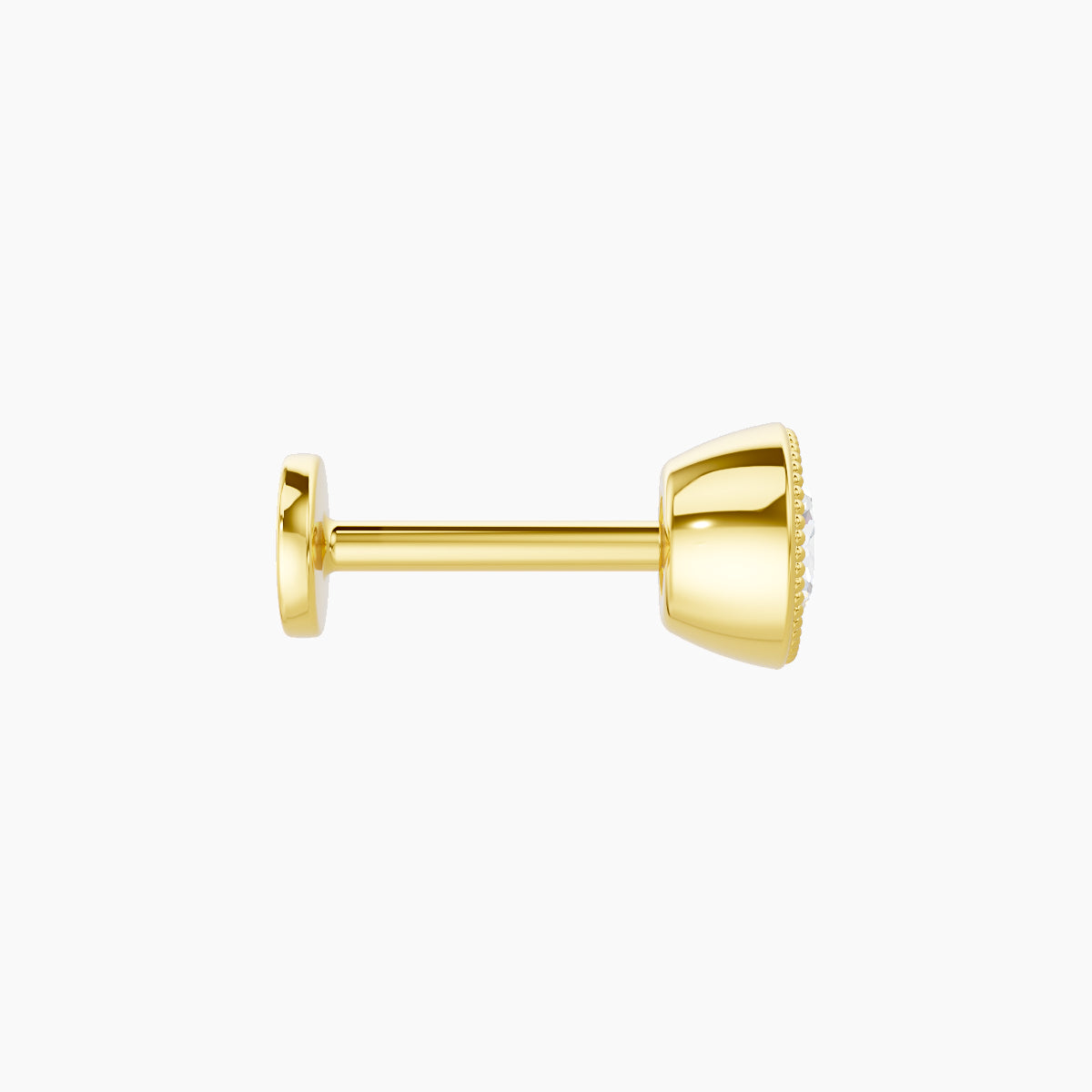 Aya | 18k Yellow Gold 5 mm 6.5 mm Round Diamond Nose Piercing