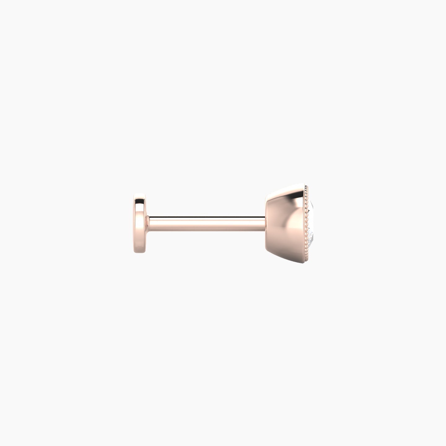 Aya | 18k Rose Gold 5 mm 6.5 mm Round Diamond Nose Piercing