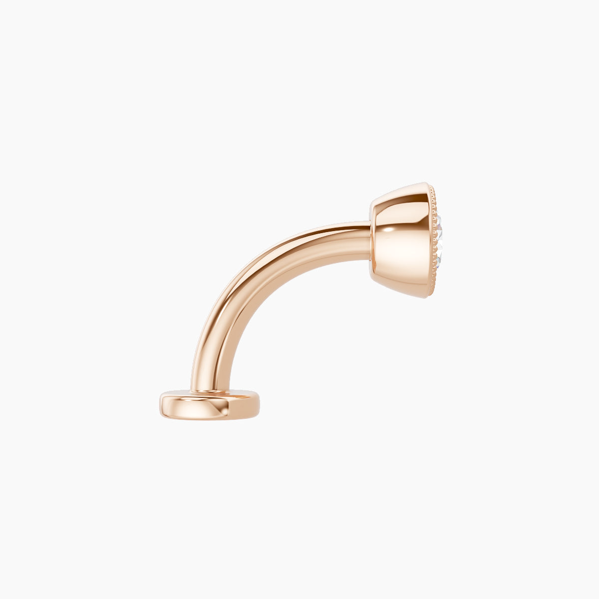 Aya | 18k Rose Gold 5 mm 8 mm Round Diamond Floating Navel Piercing