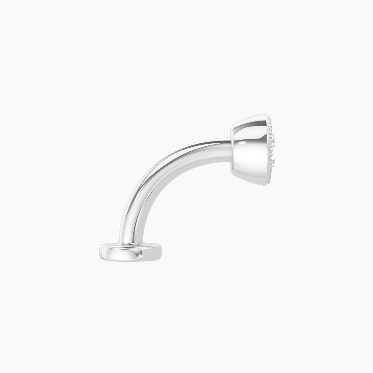 Aya | 18k White Gold 5 mm 8 mm Round Diamond Floating Navel Piercing