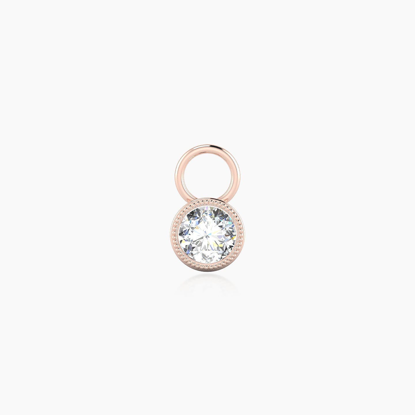 Aya | 18k Rose Gold 5 mm Round Diamond Charm