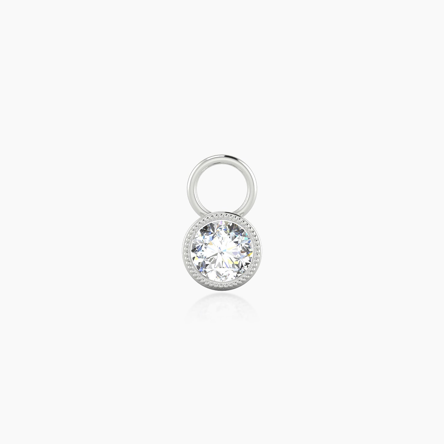 Aya | 18k White Gold 5 mm Round Diamond Charm