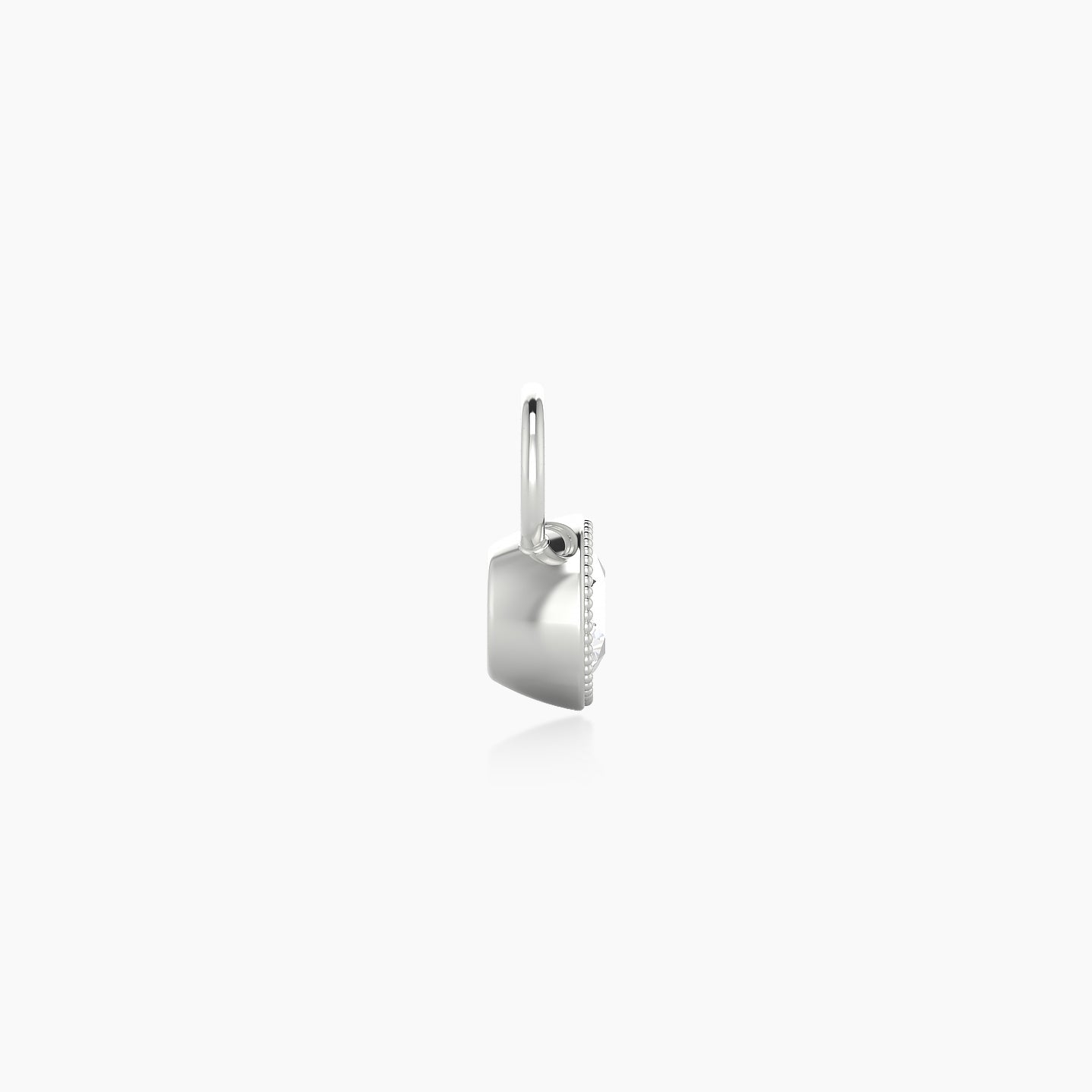 Aya | 18k White Gold 5 mm Round Diamond Charm