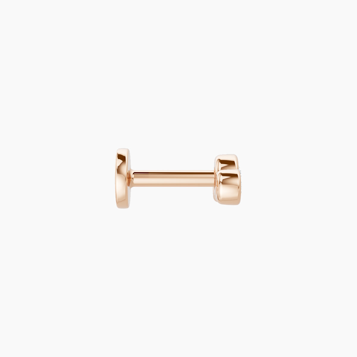 Bast | 18k Rose Gold 6.5 mm 5 mm Trilogy Diamond Piercing