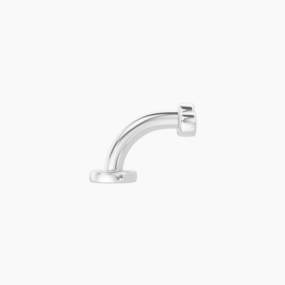 Bast | 18k White Gold 6.5 mm 6 mm Trilogy Diamond Floating Navel Piercing