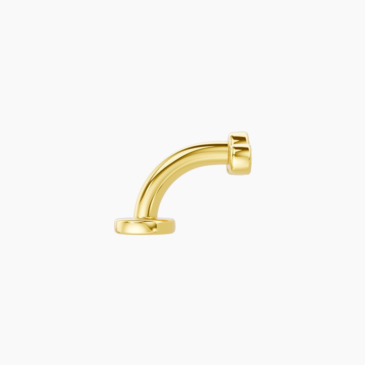 Bast | 18k Yellow Gold 6.5 mm 6 mm Trilogy Diamond Floating Navel Piercing