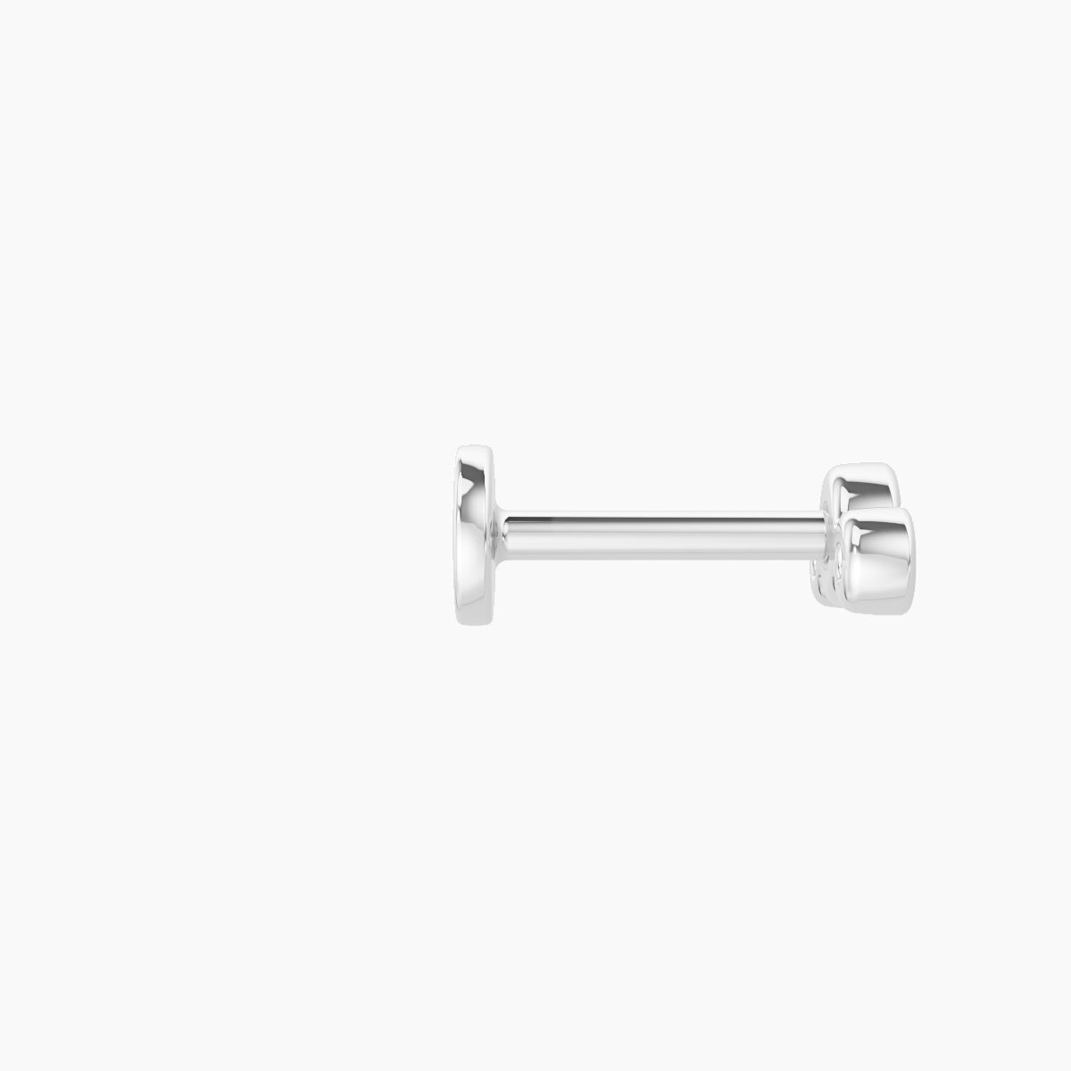 Bast | 18k White Gold 6.5 mm 6.5 mm Trilogy Diamond Piercing