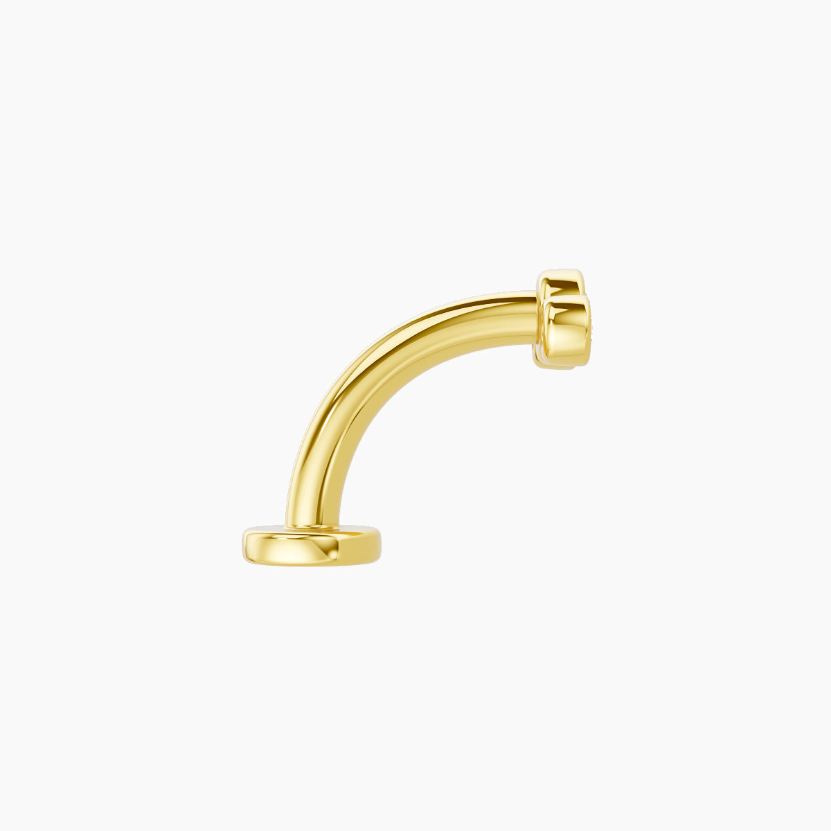 Bast | 18k Yellow Gold 6.5 mm 8 mm Trilogy Diamond Floating Navel Piercing