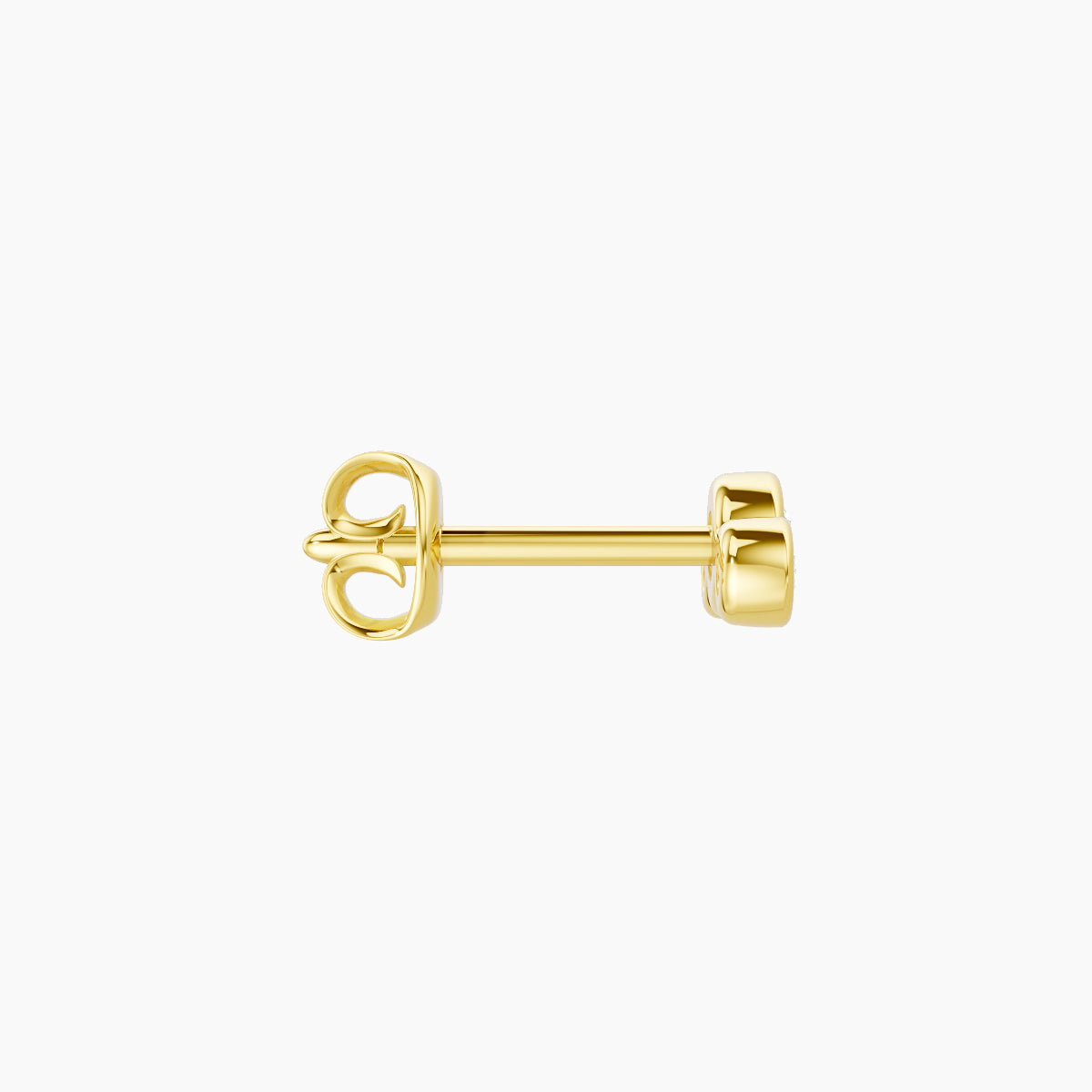 Bast | 18k Yellow Gold 6.5 mm Trilogy Diamond Earring