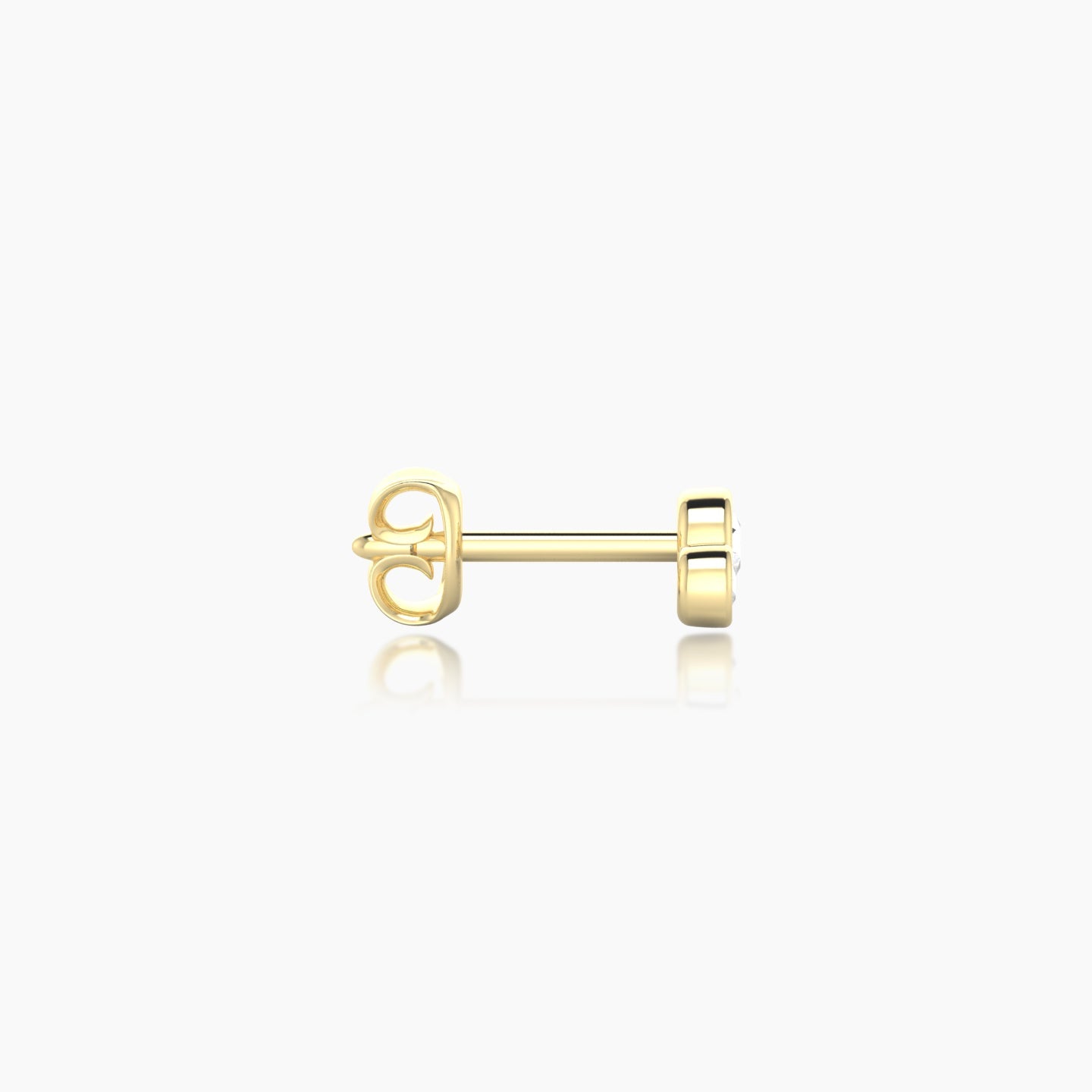 Bast | 18k Yellow Gold 6.5 mm Trilogy Diamond Earring