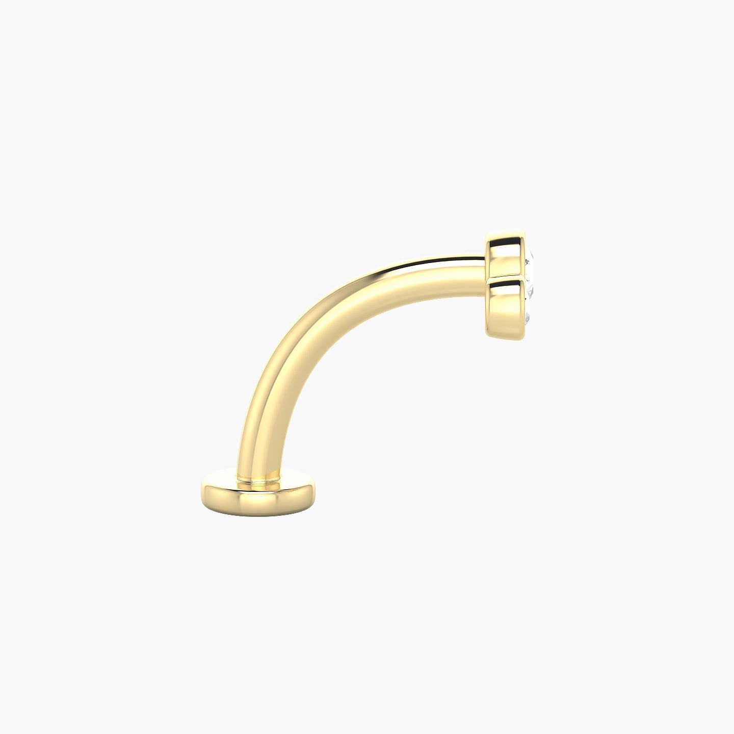 Bast | 18k Yellow Gold 7.5 mm 10 mm Trilogy Diamond Floating Navel Piercing