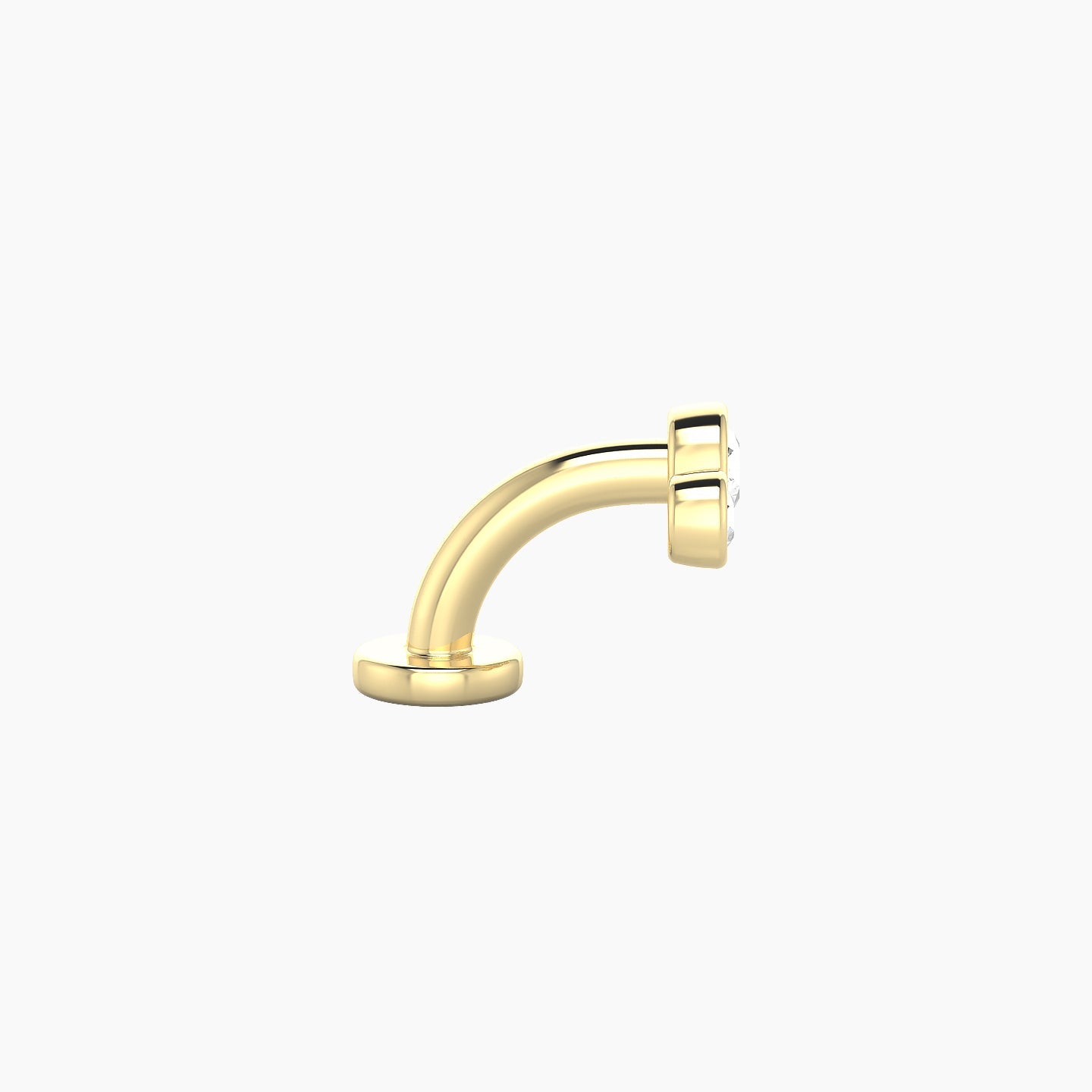 Bast | 18k Yellow Gold 7.5 mm 6 mm Trilogy Diamond Floating Navel Piercing