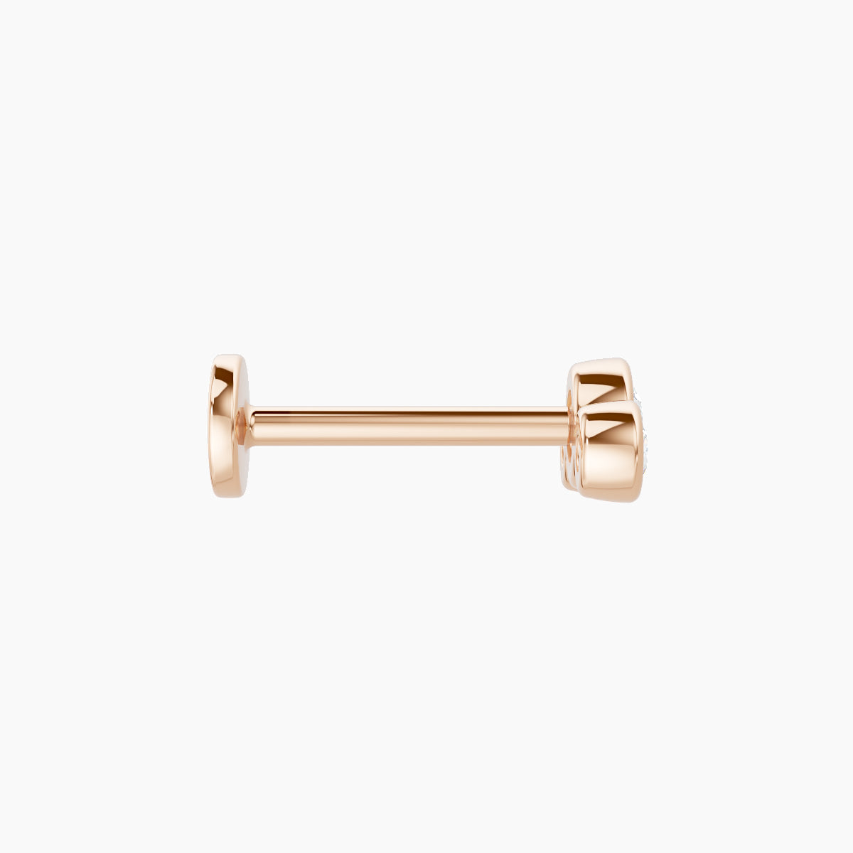 Bast | 18k Rose Gold 7.5 mm 8 mm Trilogy Diamond Piercing