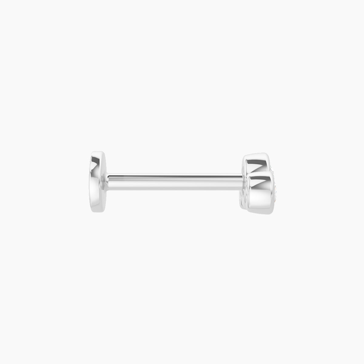 Bast | 18k White Gold 7.5 mm 8 mm Trilogy Diamond Piercing