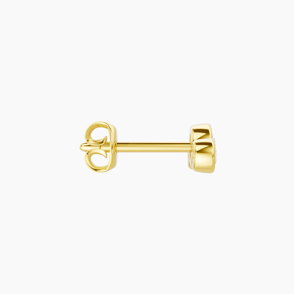 Bast | 18k Yellow Gold 7 mm Trilogy Diamond Earring