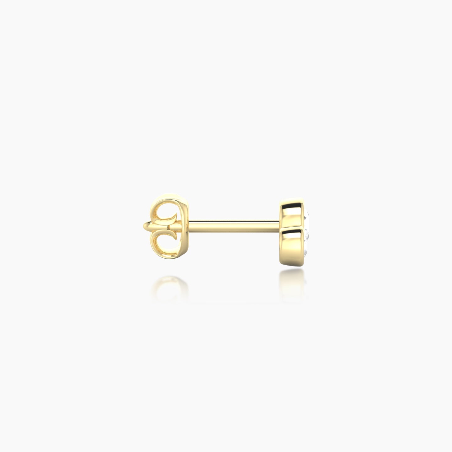 Bast | 18k Yellow Gold 7 mm Trilogy Diamond Earring