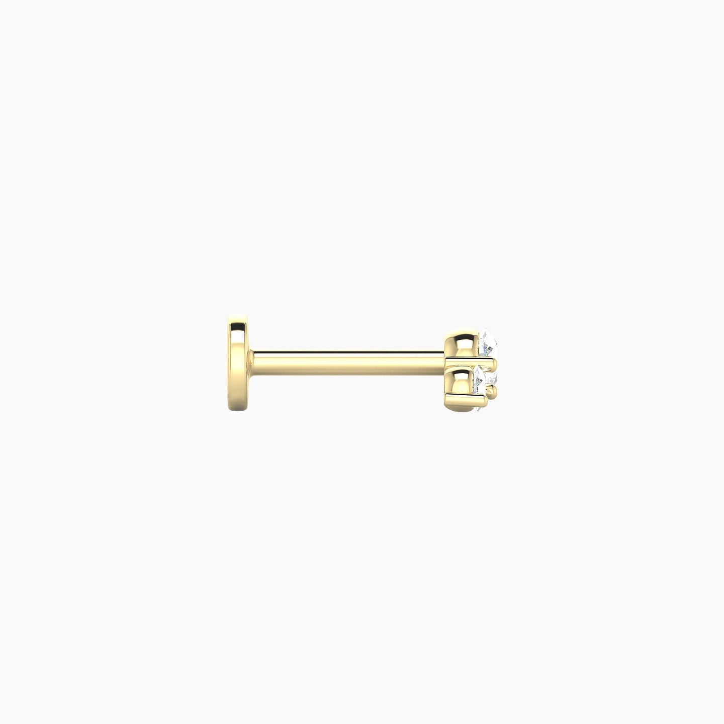 Bastet | 18k Yellow Gold 6.5 mm 6.5 mm Trilogy Diamond Piercing
