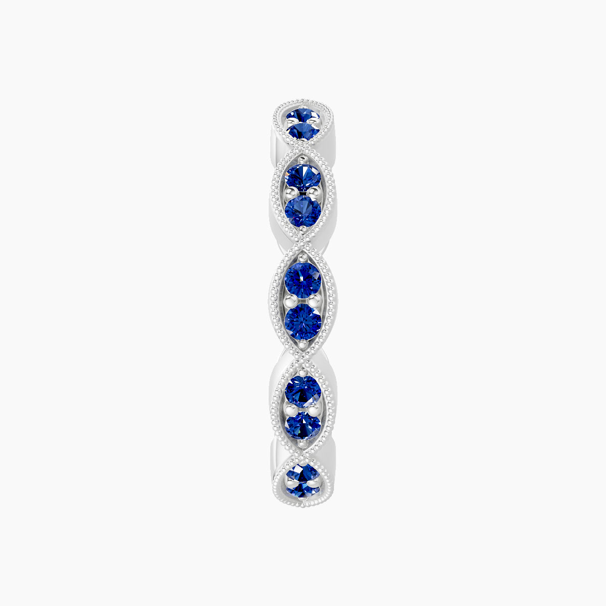 Bellona | 18k White Gold 11 mm Sapphire Hoop Piercing