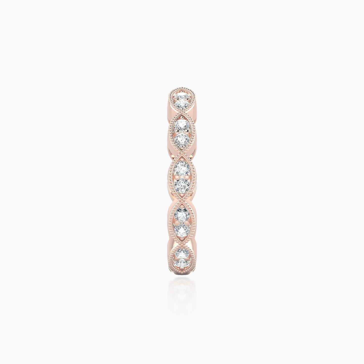 Bellona | 18k Rose Gold 11 mm Diamond Hoop Piercing