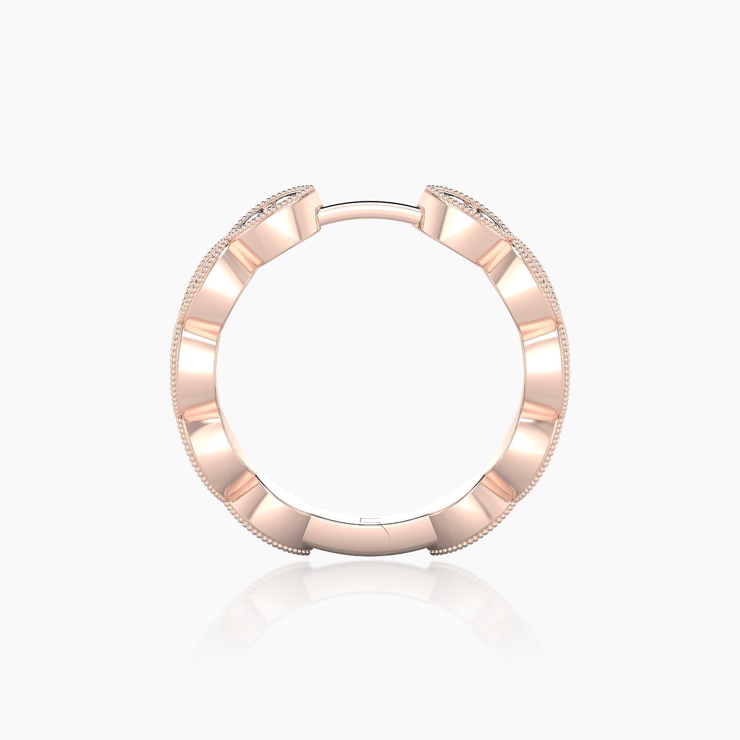 Bellona | 18k Rose Gold 11 mm Black Diamond Hoop Piercing