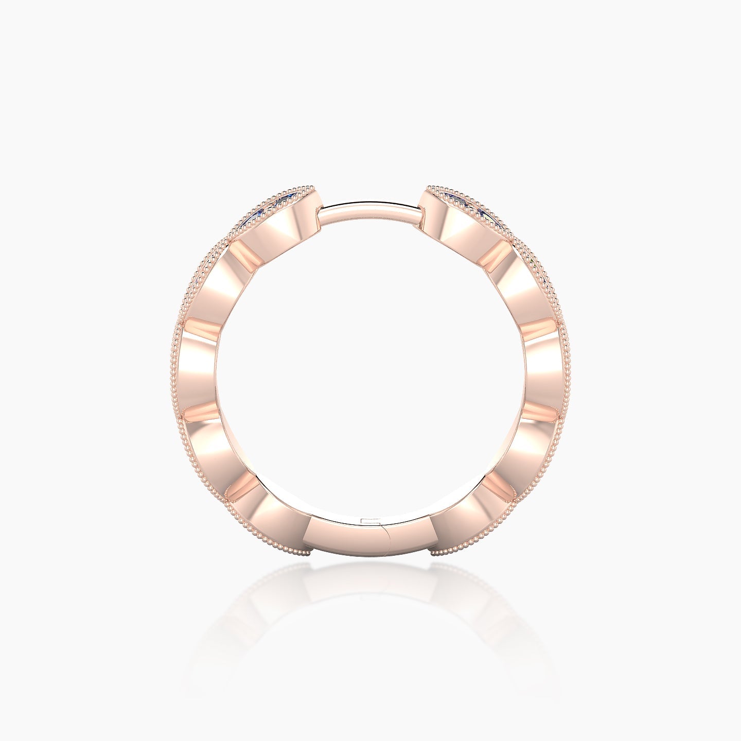 Bellona | 18k Rose Gold 11 mm Sapphire Hoop Piercing