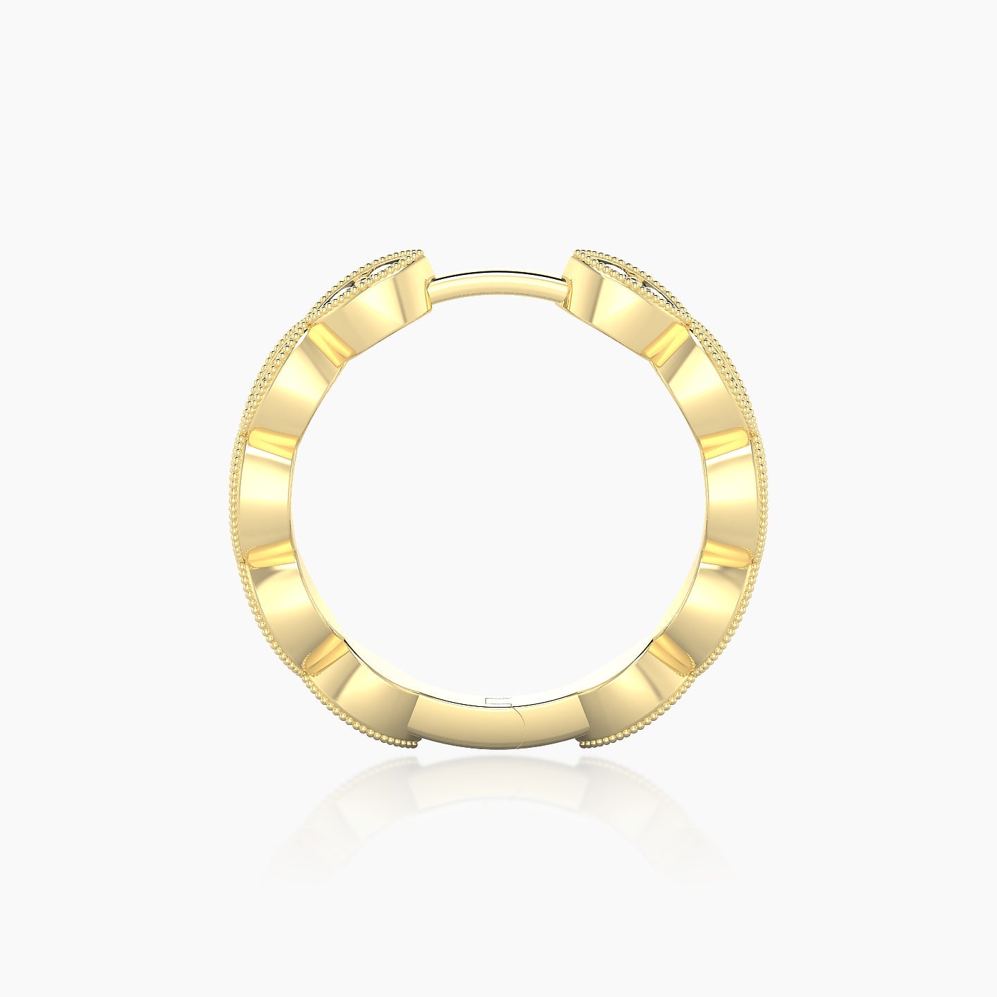 Bellona | 18k Yellow Gold 11 mm Black Diamond Hoop Piercing