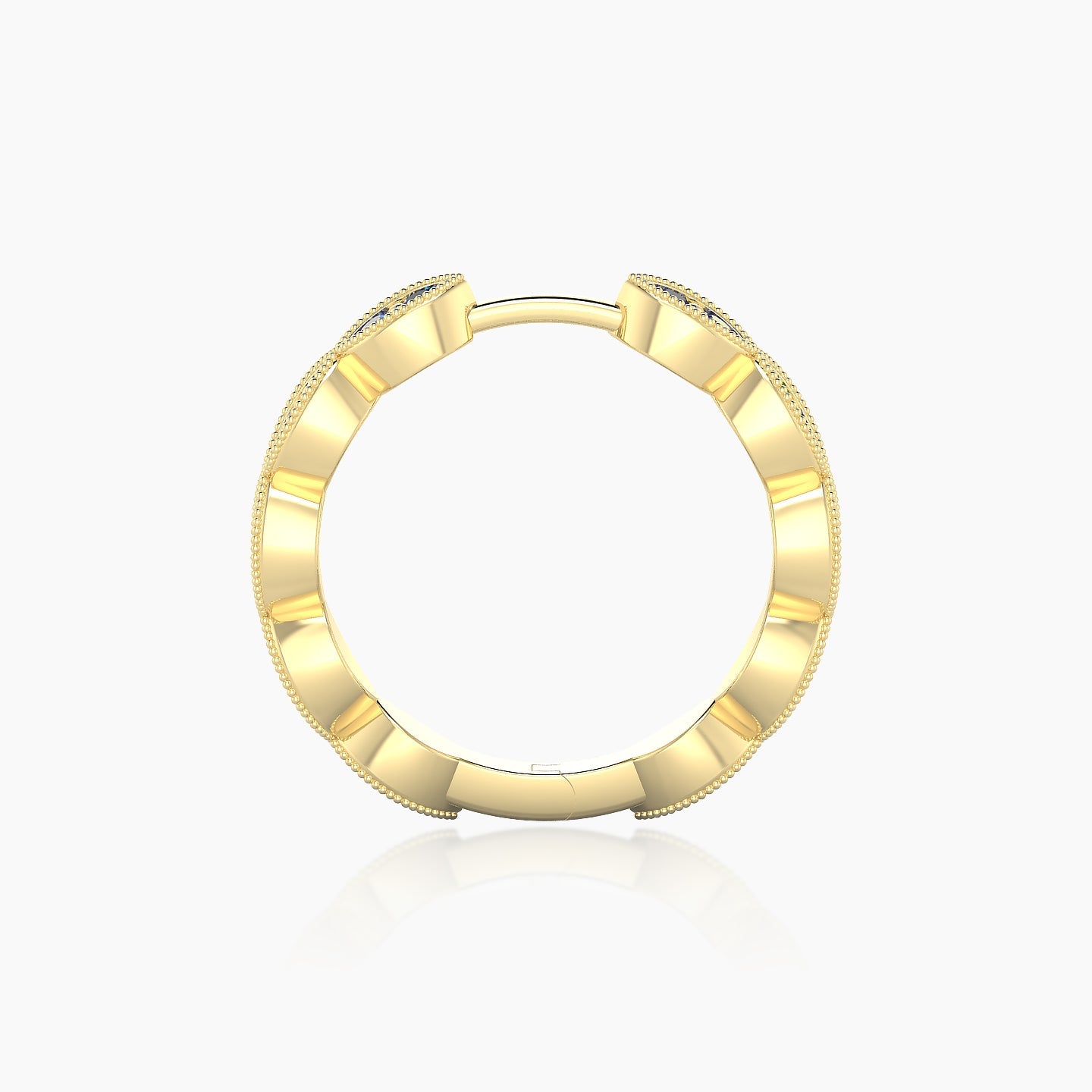 Bellona | 18k Yellow Gold 11 mm Sapphire Hoop Piercing