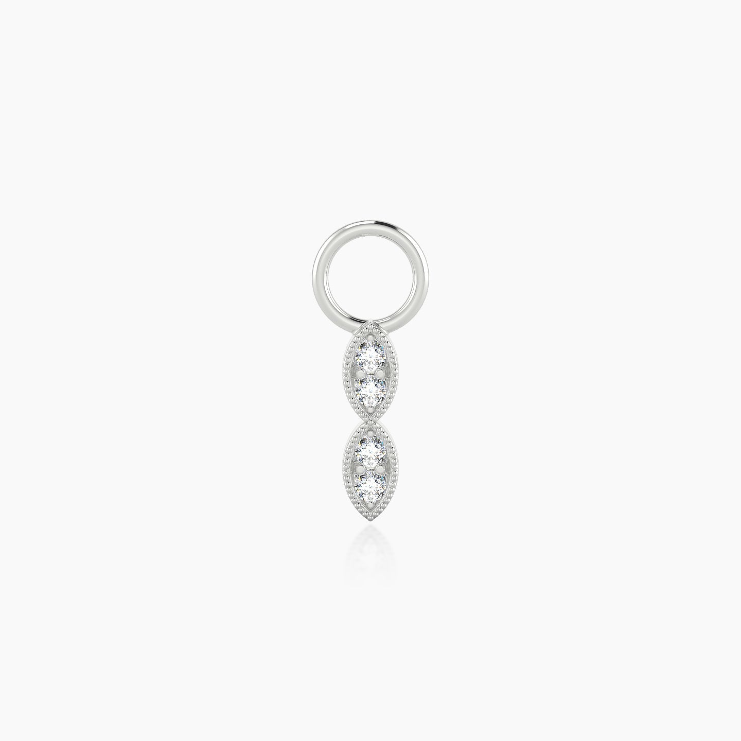 Bellona | 18k White Gold 7.5 mm Diamond Charm