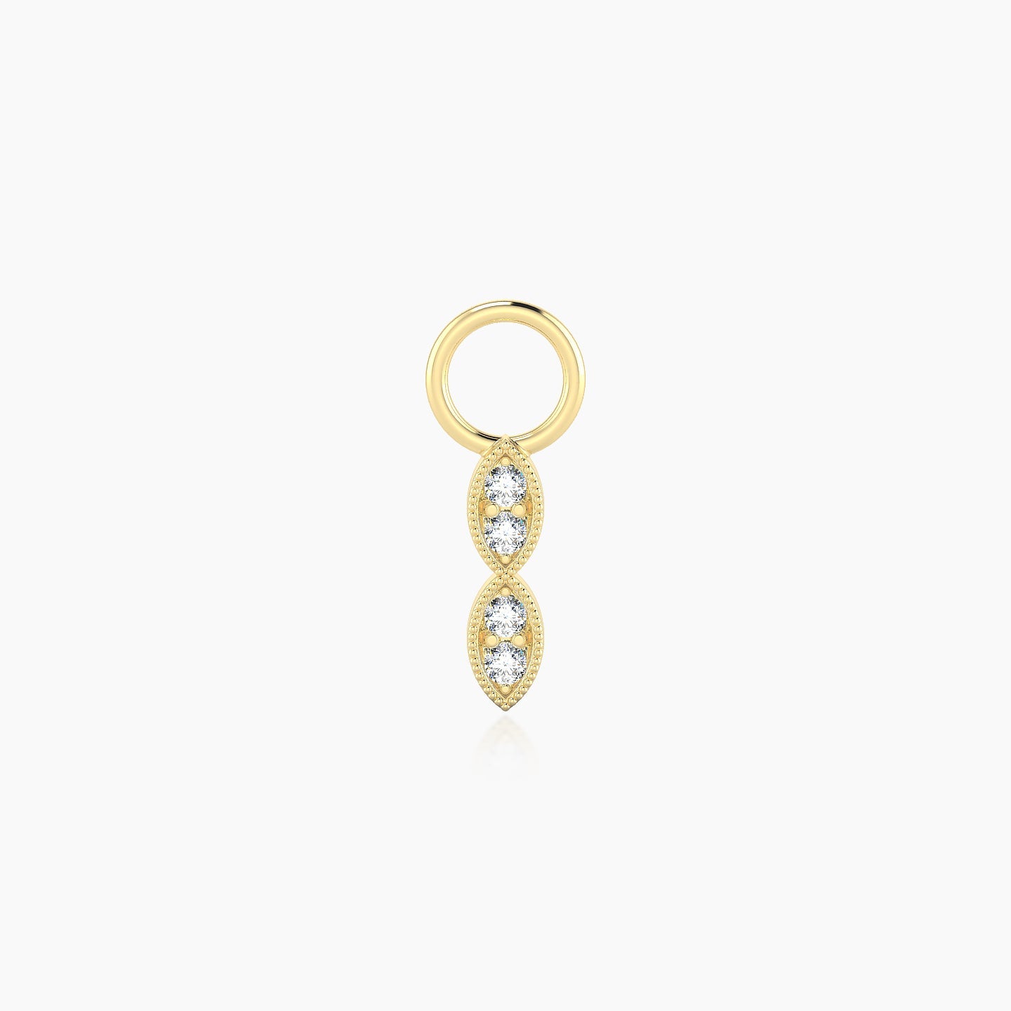 Bellona | 18k Yellow Gold 7.5 mm Diamond Charm