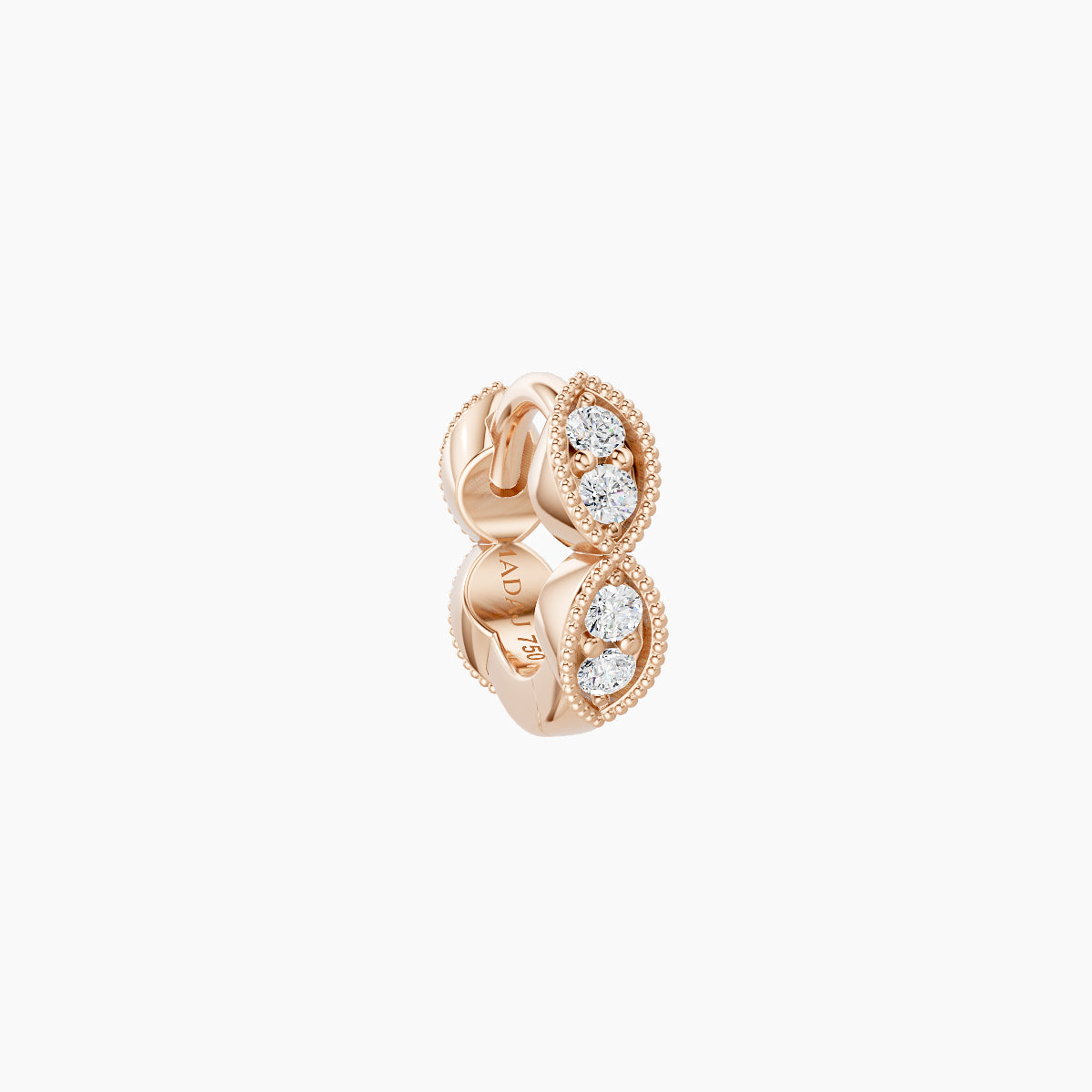 Bellona | 18k Rose Gold 5 mm Diamond Hoop Piercing