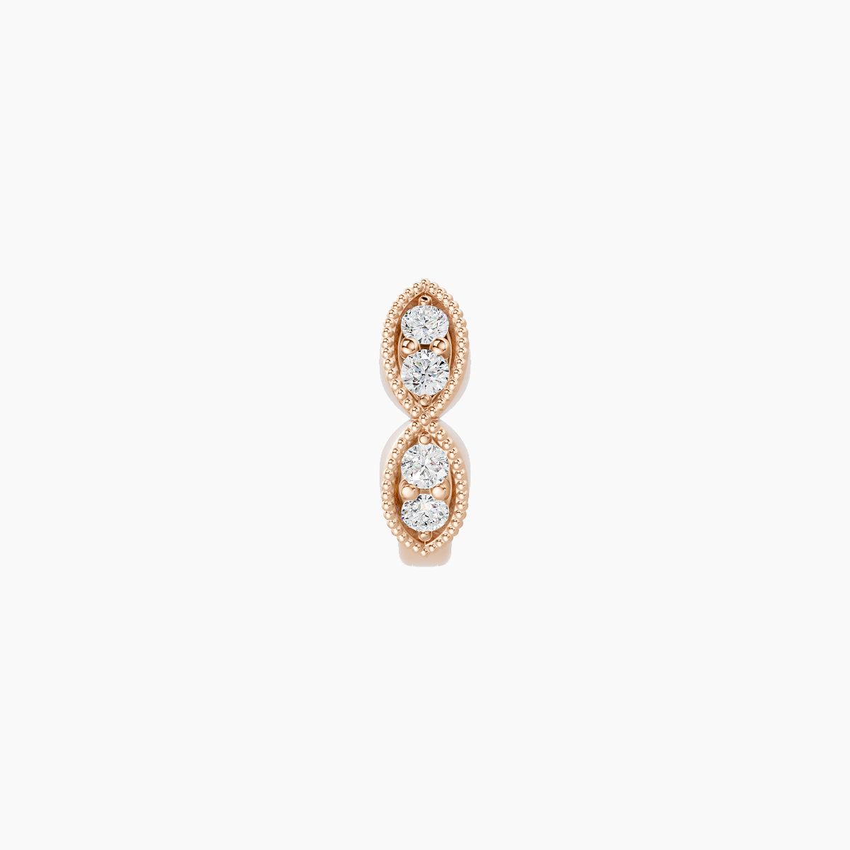Bellona | 18k Rose Gold 5 mm Diamond Hoop Piercing