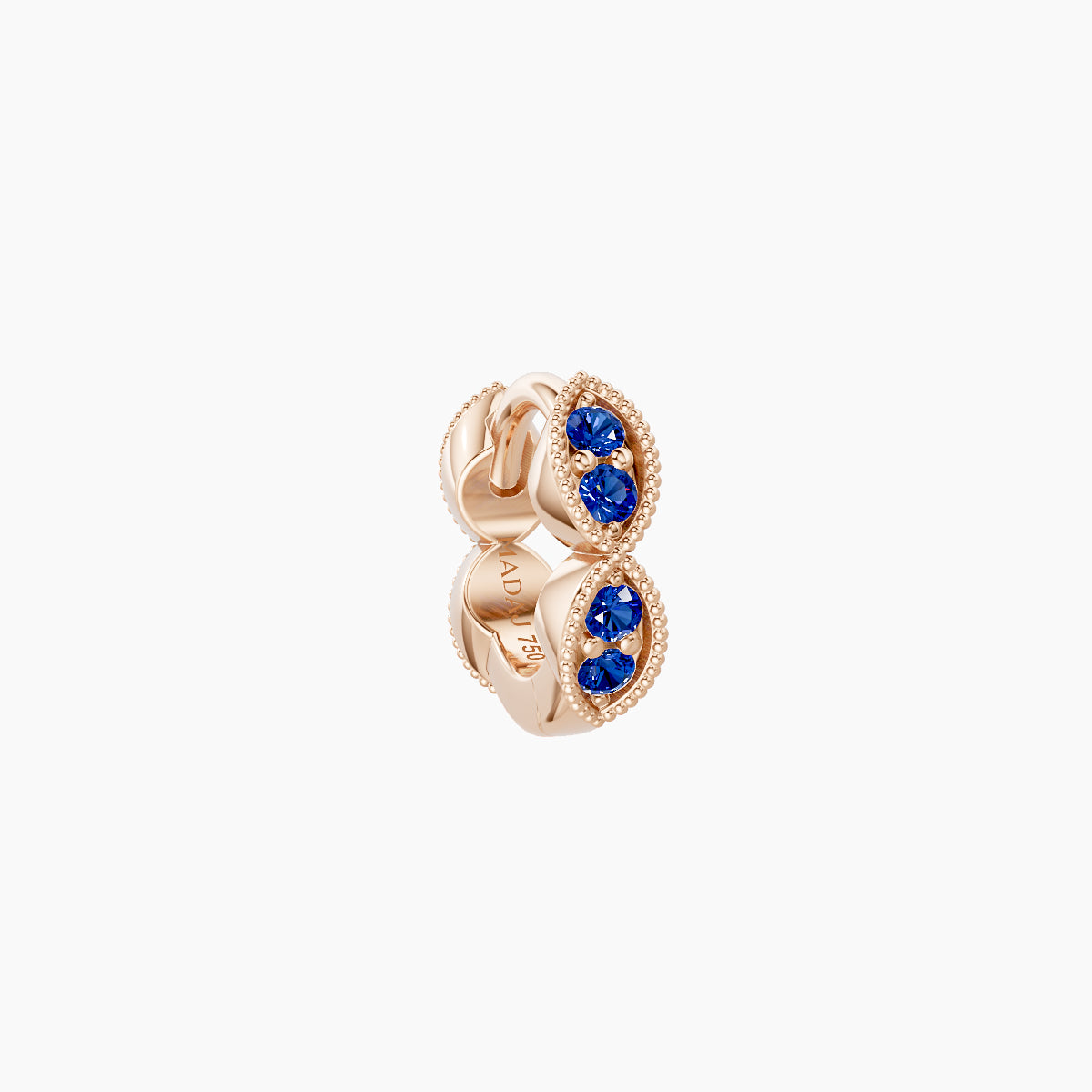 Bellona | 18k Rose Gold 5 mm Sapphire Hoop Piercing
