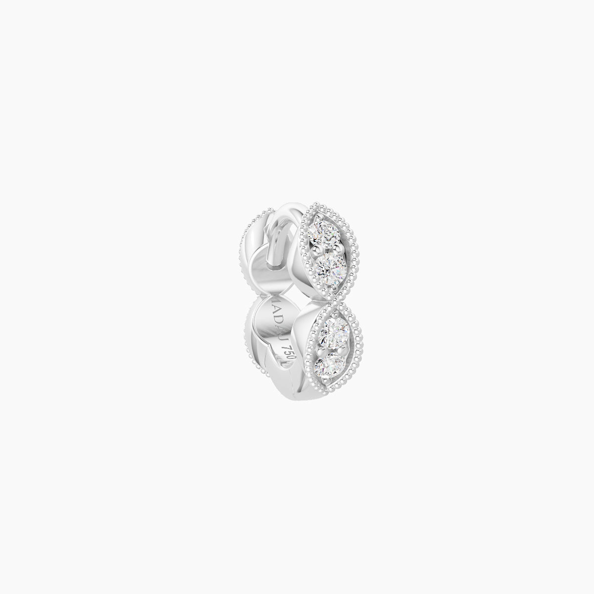 Bellona | 18k White Gold 5 mm Diamond Hoop Piercing