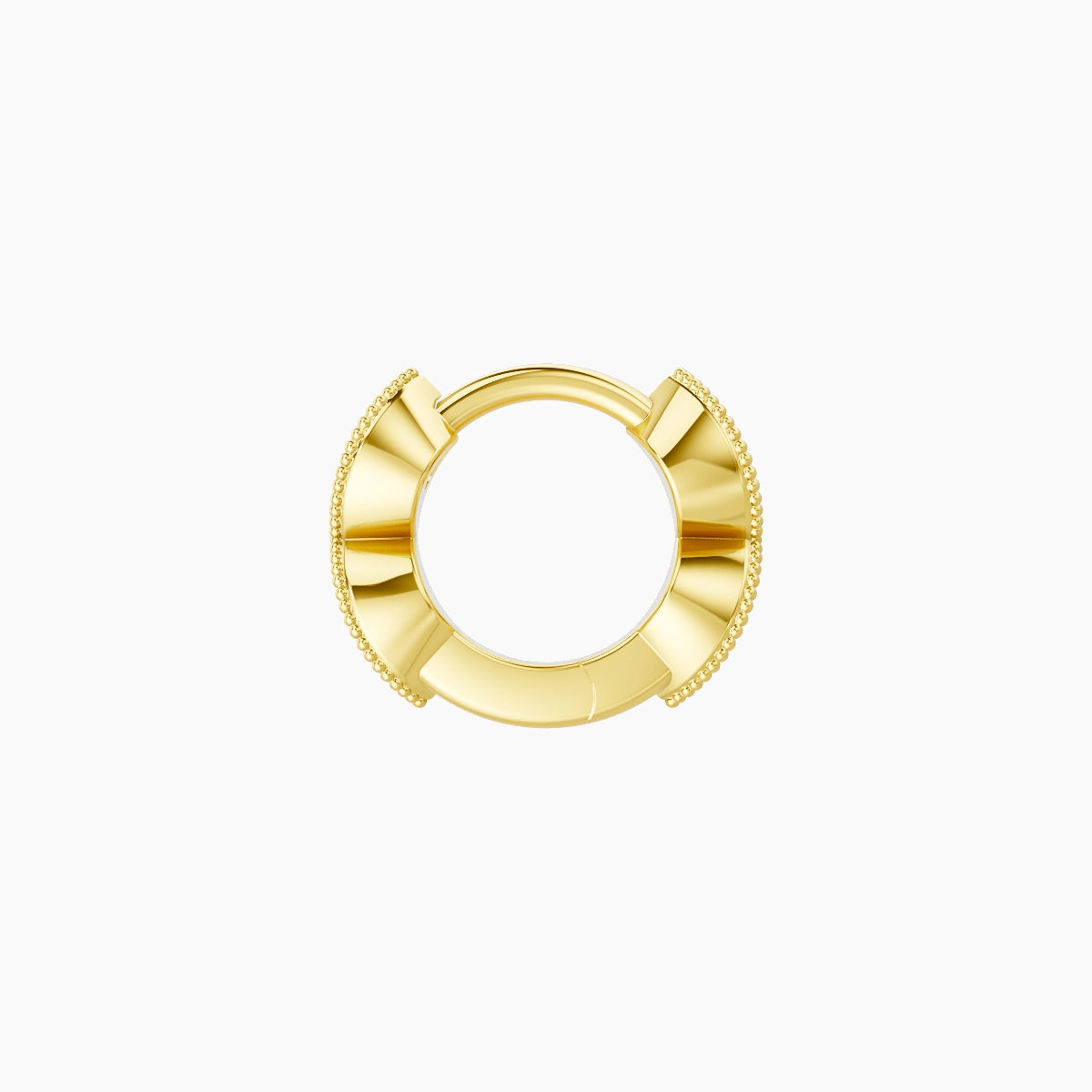 Bellona | 18k Yellow Gold 5 mm Pink Sapphire Hoop Piercing
