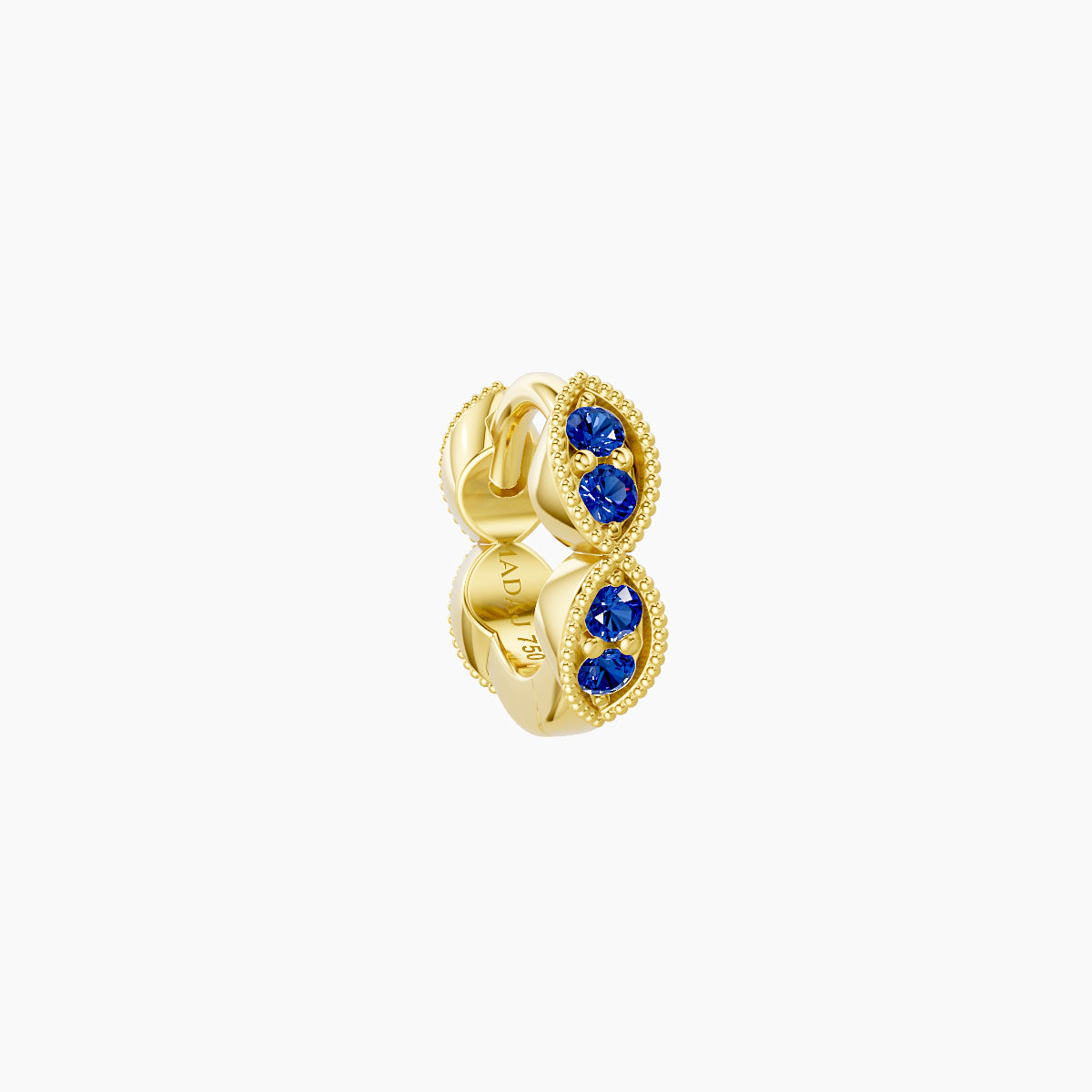 Bellona | 18k Yellow Gold 5 mm Sapphire Hoop Piercing